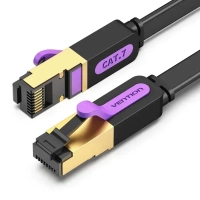 Патч-корд 0.5м, FTP cat 7 RJ-45 black Vention (ICABD)