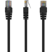 Патч-корд 0.5м, UTP, cat.5e, CCA, black Cablexpert (PP12-0.5M/BK)