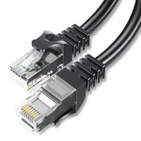 Патч-корд 10м UTP cat 6 RJ45 TopSpeed Ethernet Flat Cable Black Essager (EXCWXB-JSF01)