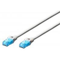Патч-корд 1м, UTP, cat.5e, AWG 26/7, CCA, PVC, white Digitus (DK-1512-010/WH)