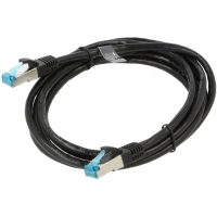 Патч-корд 2м, FTP cat 5e RJ-45 black Vention (VAP-B05-B200)