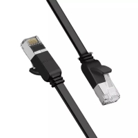 Патч-корд 2м, U/UTP Cat 6 Copper Ethernet Flat Cable NW101 Black Ugreen (50185)