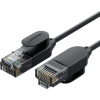 Патч-корд 3м, U/UTP CAT 6A Copper Ethernet Cable тонкий(діаметр 2.8мм) NW122 Black Ugreen (70653)