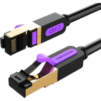 Патч-корд 5м, S/FTP cat 7 RJ-45 black Vention (ICDBJ)