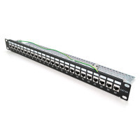 Патч-панель 19" 24хRJ-45 FTP 1U cat.6A, w Organizer PiPo (PP247191UFTP)