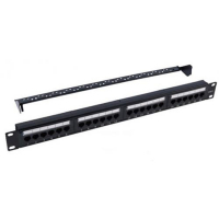 Патч-панель 19" 24xRJ-45 UTP Cat.6, 1U, with organizer Kingda (KD-PP07-UTP-C6-24P)