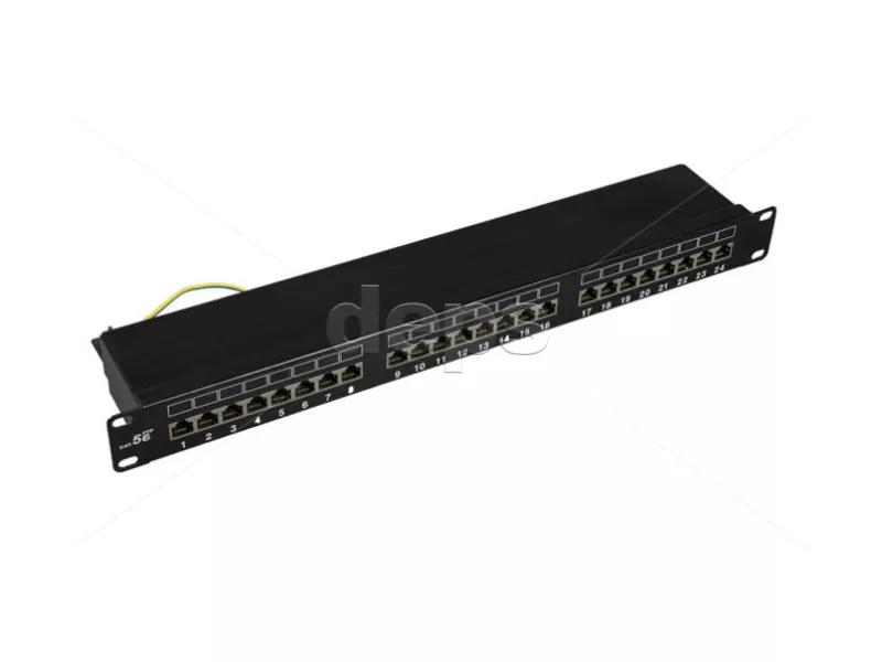 Патч-панель Cor-X 19” 1U 24 порти RJ45 Cat 5E STP