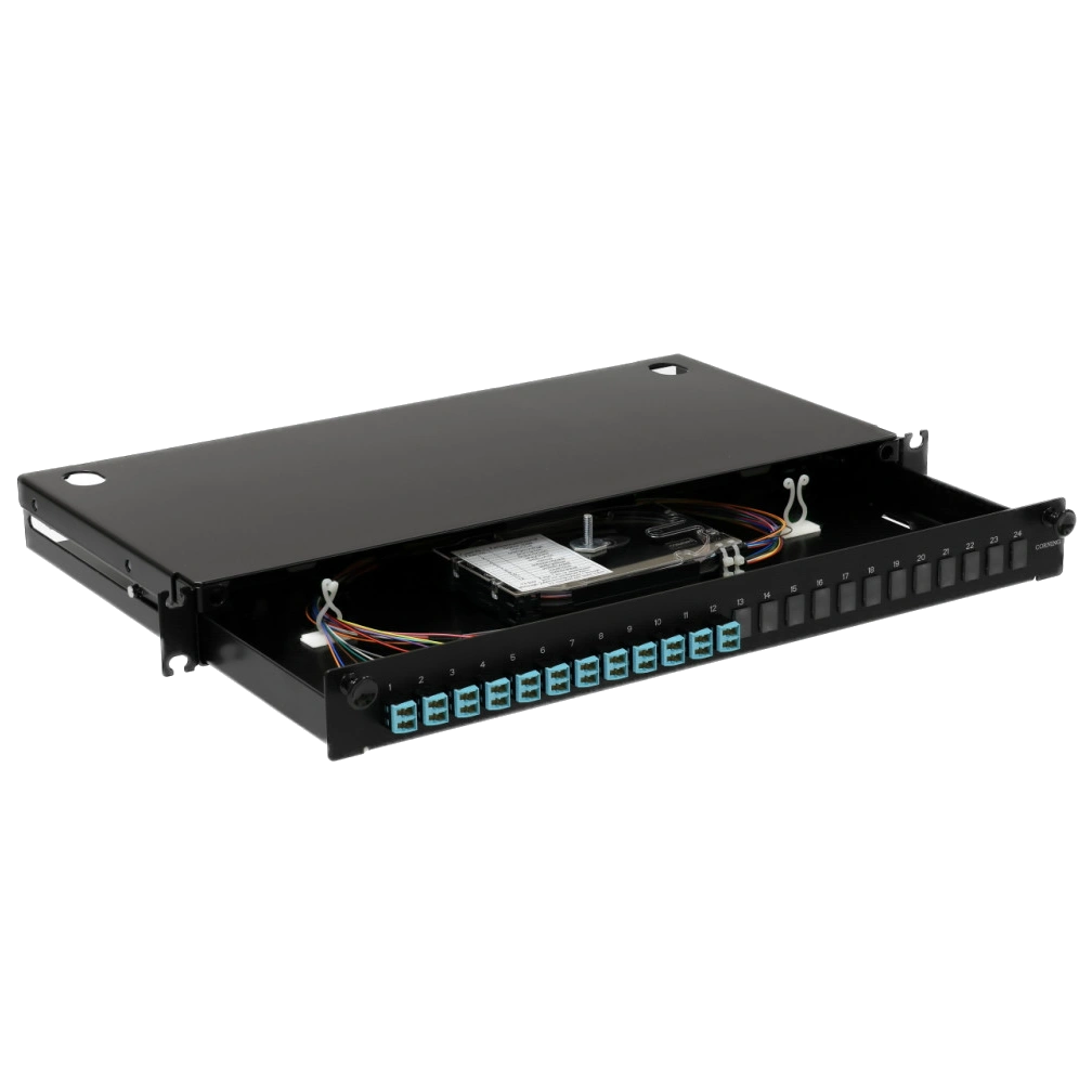Патч-панель LAN1 з 12xLC Duplex OM3/OM4 24 пигтейл