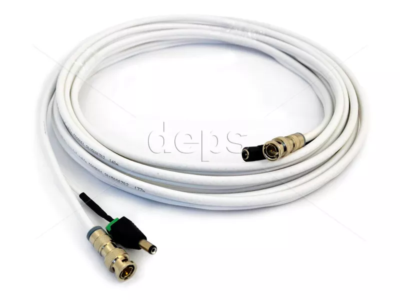 Патчкорд коаксиальный BNC + DC, белый (20 метров)
