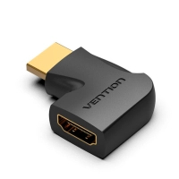 Перехідник HDMI M to HDMI F 4K60Hz 90° corner black Vention (AIPB0)