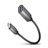 Перехідник OTG USB 3.0 AF to USB-C 0.2m gray AXAGON (RUCM-AFAC)