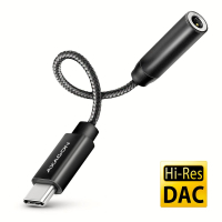 Перехідник USB-C M to 3.5mm F DAC black AXAGON (ADA-HC)