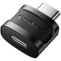 Перехідник USB-C M to Micro 5P F gray Essager (EZJMC-XL01)