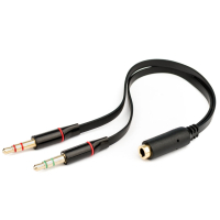 Переходник 3.5mm F to 2x3.5mm M 0.1m (4pin) Atcom (17488)