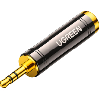 Переходник 3.5mm M to 6.35mm F AV168 black Ugreen (60711)