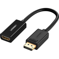 Переходник Display Port M to HDMI F 4K30Hz black Ugreen (40363)