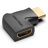 Переходник HDMI M to HDMI F 4K60Hz 90° corner black Vention (AIQB0)