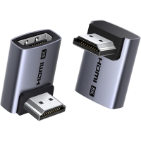 Переходник HDMI M to HDMI F 8K60Hz 48Gbps 90° corner black Ugreen (85632)