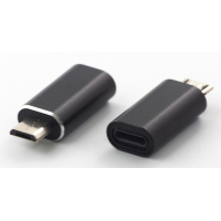 Переходник Lightning (female) to microUSB (male) black Dengos (ADP-012)