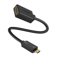 Переходник Micro HDMI M to HDMI F 0.22m black Ugreen (20134)