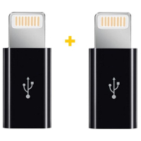 Переходник MicroUSB to Lightning AC-030 2 pcs XoKo (XK-AC030-BK2)