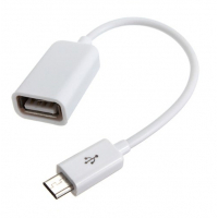 Переходник OTG USB 2.0 AF to Micro 5P 0.16m white Lapara (LA-UAFM-OTG white)