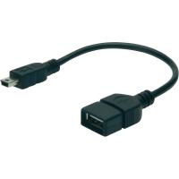 Переходник USB 2.0 AF to mini-B 5P OTG 0.2m Digitus (AK-300310-002-S)