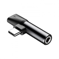 Переходник USB-C M to USB-C F + 3.5mm F black Baseus (CATL41-01)