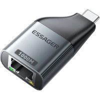 Переходник USB-C to RJ45 1000Mbps Essager (EZJRJK-MJ0G-P)