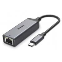 Переходник USB-C to RJ45 Ethernet 1000Mbps gray REAL-EL (EL123110004)
