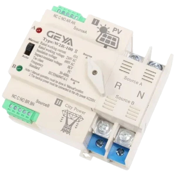 Переключатель W2R-100 AC230V 2 I-II 100А 2п АВР