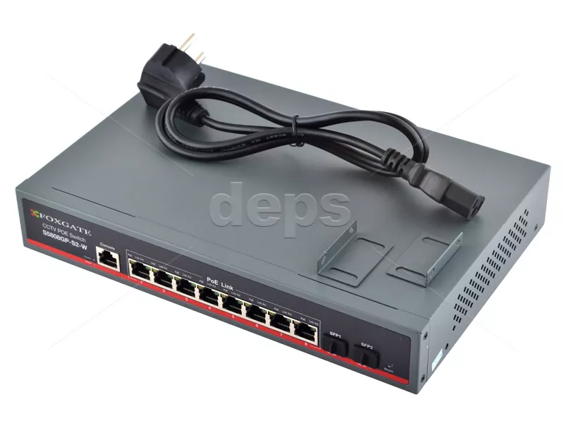 POE CCTV коммутатор FoxGate S5808GP-S2-W