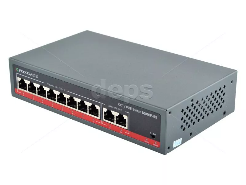 POE CCTV коммутатор FoxGate S5808P-E2