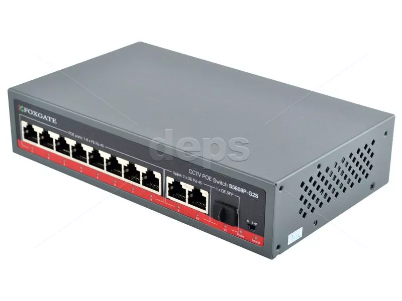 POE CCTV коммутатор FoxGate S5808P-G2S