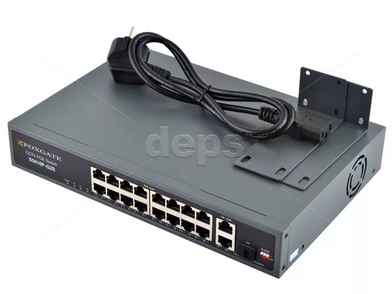POE CCTV коммутатор FoxGate S5816P-G2S