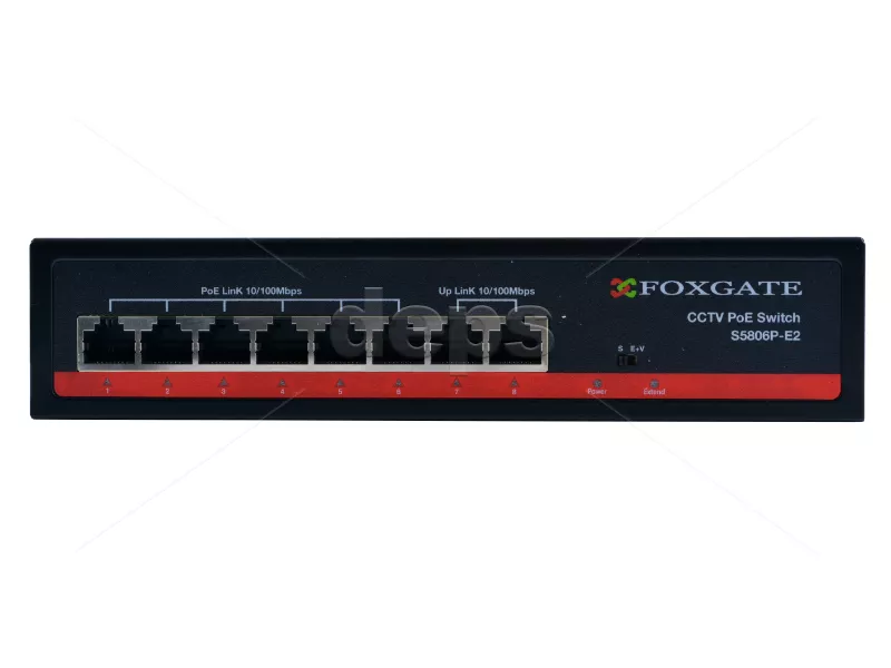 POE CCTV комутатор FoxGate S5806P-E2 (55W/75W) S5806P-E2 (55W)