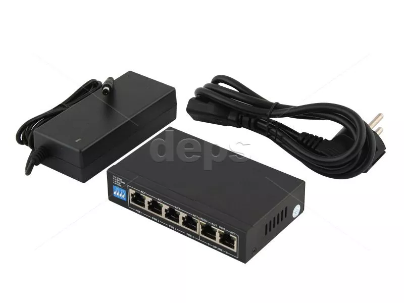 POE комутатор FoxGate S5904P-FE2-AI (60W)