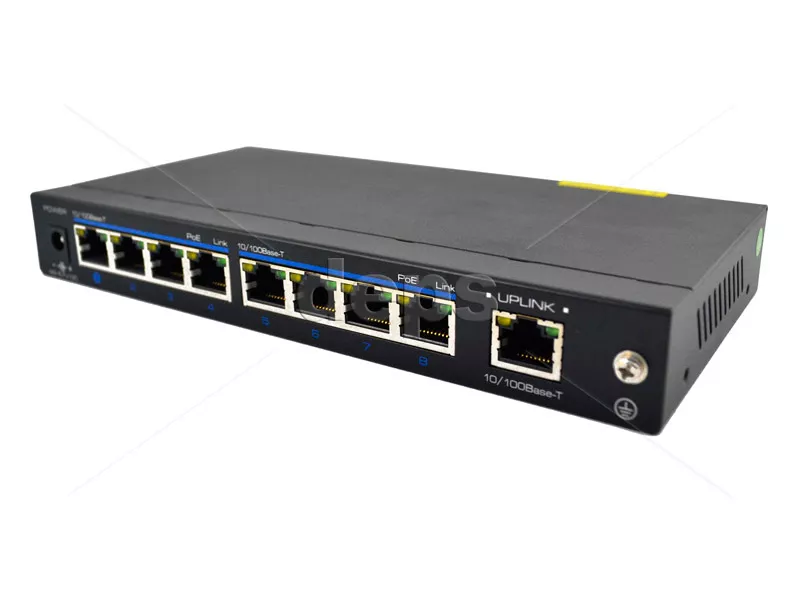 POE комутатор FoxGate S6009 [FE: 8 x POE + 1 x RJ-45]