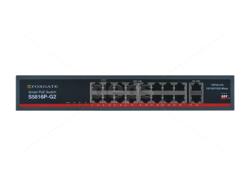 POE ССTV коммутатор FoxGate S5816P-G2 (250W)