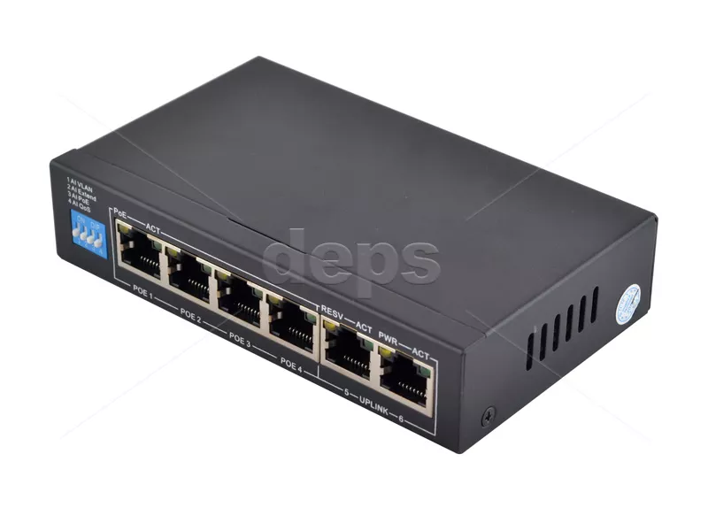 POE Watchdog коммутатор FoxGate S6004GBT-G2-AI POE [GE: 4 x POE 802.3bt + 2 x RJ-45]
