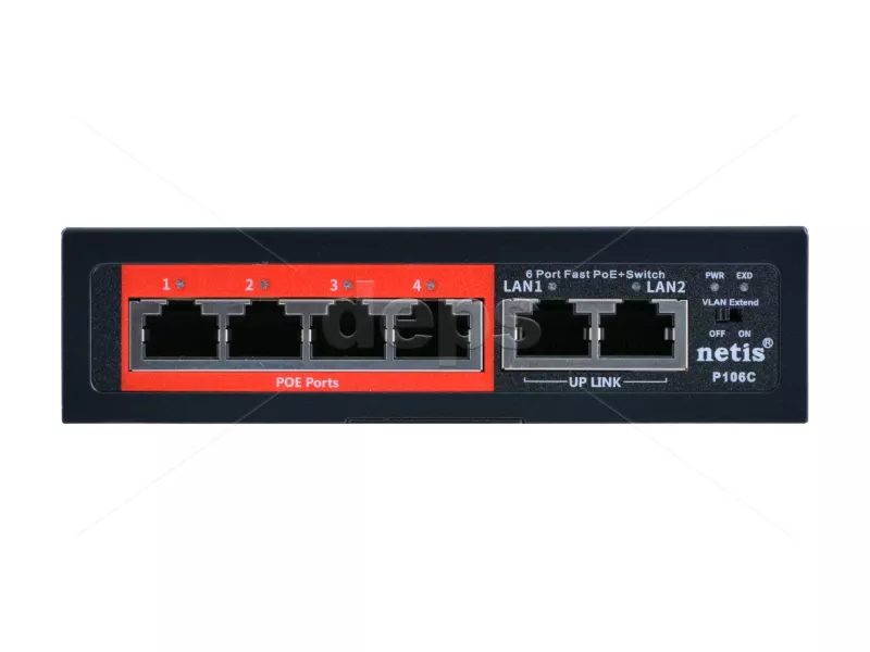 POE Watchdog коммутатор Netis P106C [POE FE: 4, GE UL: 2 x RJ-45]