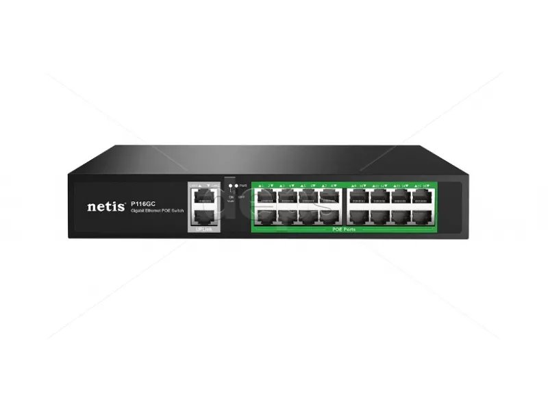 POE Watchdog коммутатор Netis P116GC [GE POE :16, UL GE: 2 x RJ-45]