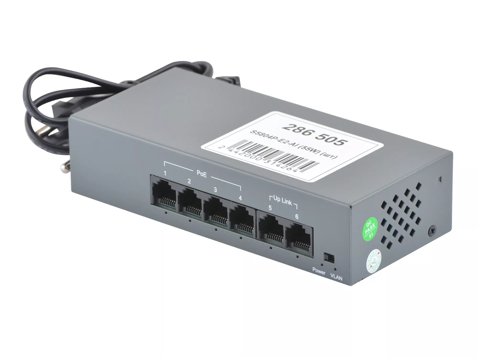 POE Watchdog комутатор FoxGate S5804P-E2-AI (55W)