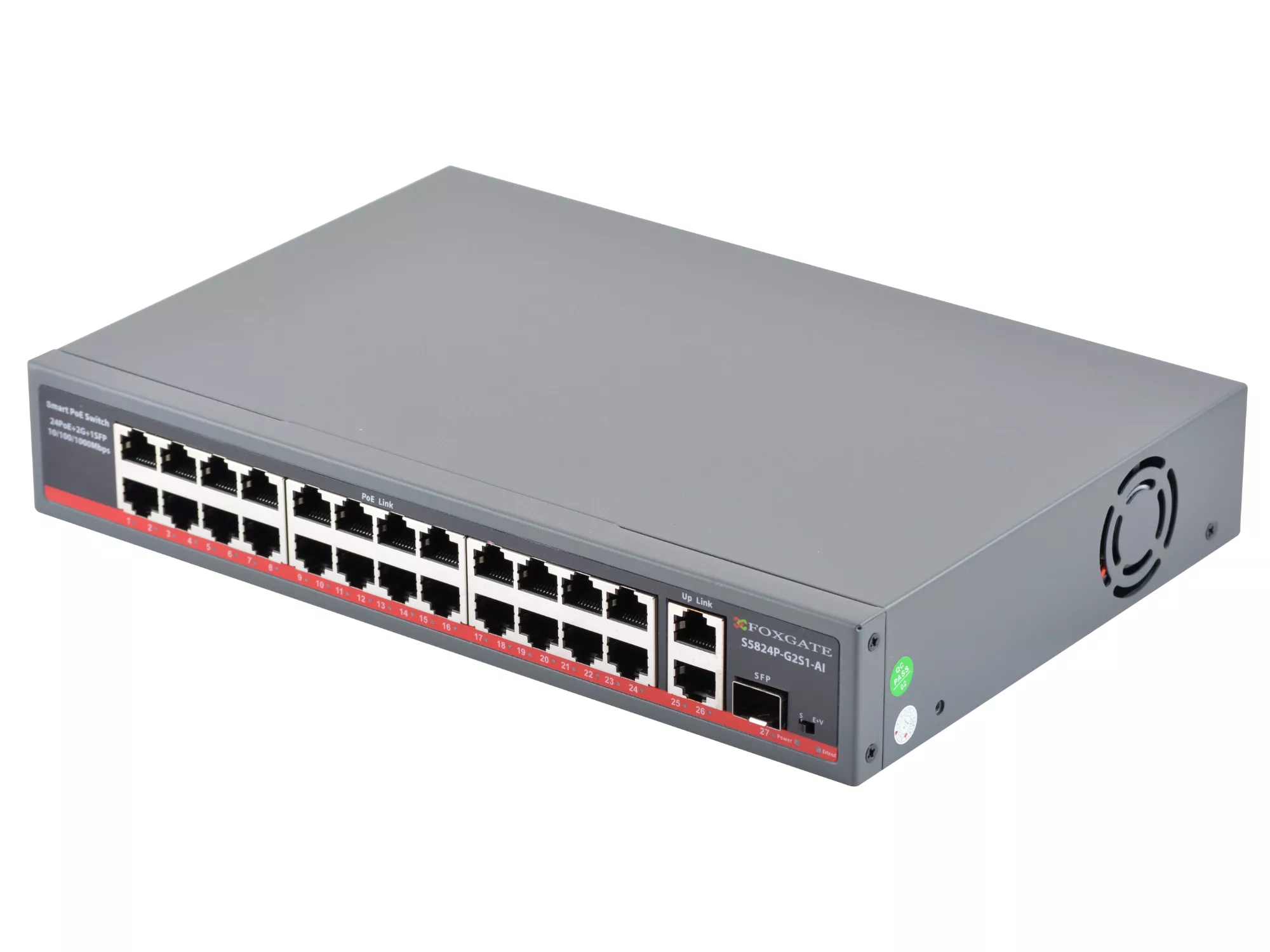POE Watchdog комутатор FoxGate S5824P-G2S1-AI (400W)