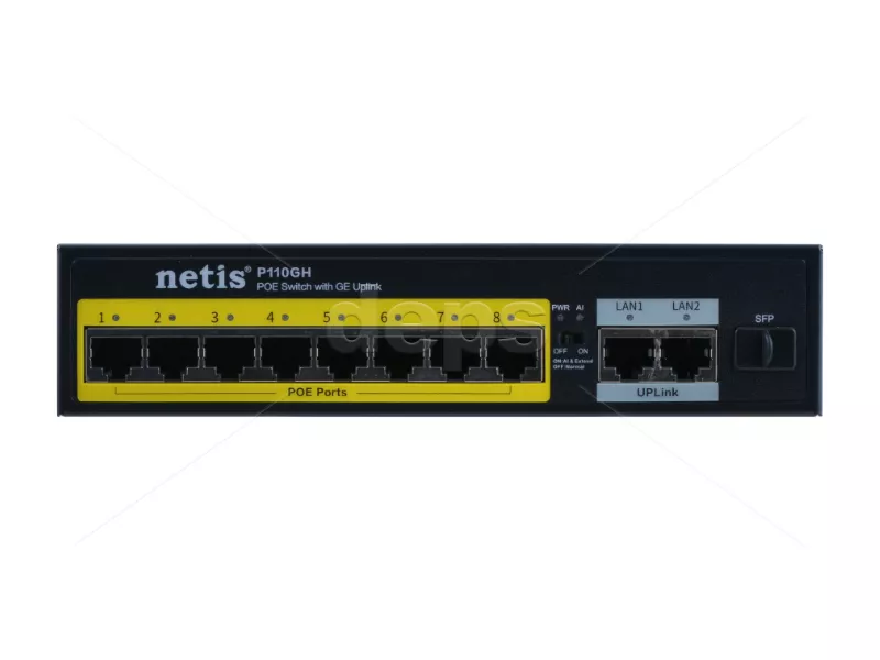 POE Watchdog комутатор Netis P110GH [FE POE: 8, GE UL: 2xRJ-45+1xSFP]
