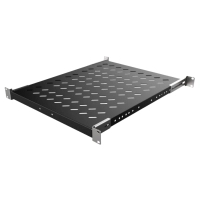 Полка 19" 1U глиб. 425-505мм, регульована RAL 9005 Mirsan (MR.SBR60.01_YK)