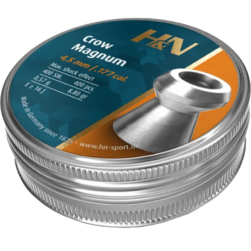 Пули пневматические 0,57 г 4,5 мм H&N Crow Magnum (400 шт)