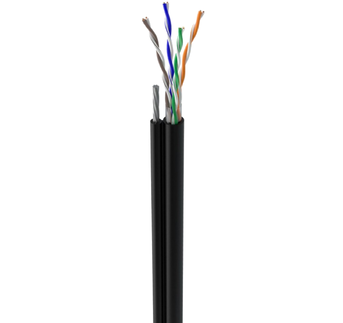Ritar КНПт UTP (4*2*0.5) 4p 24 AWG (CCA) ПВХ+ПЭ трос 1мм