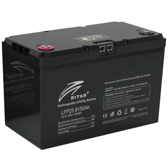 Ritar LFP25.6V50AH G3 с системой подогрева и bluetooth