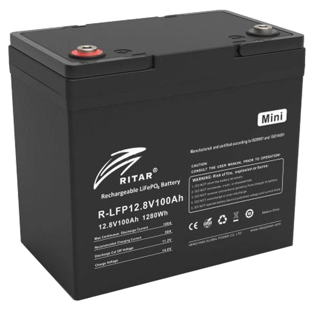 Ritar R-LFP12.8V100AH-MINI LiFePo4 12 В 100 A•ч
